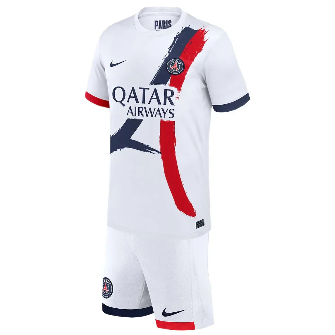 Soccer Kid's Paris Saint-Germain Away Jersey+Shorts 2024/25 Football Jersey Retro - front view