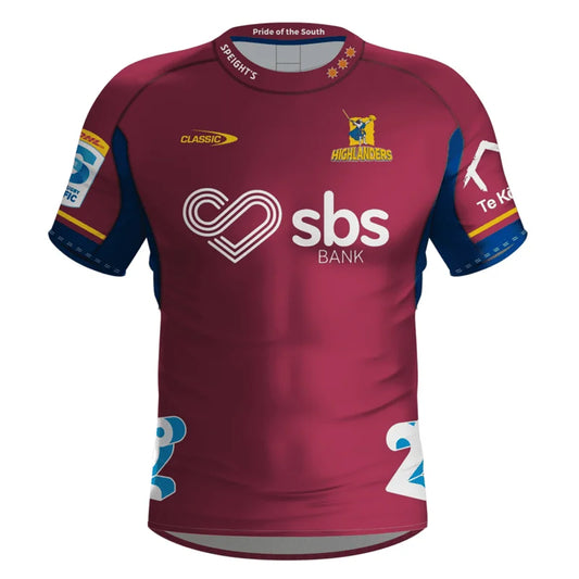 Highlanders Home Jersey 2024 Football Jersey Rugby - front view
