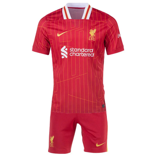 Soccer Kid's Liverpool Home Jersey+Shorts 2024/25 Football Jersey Retro - front view