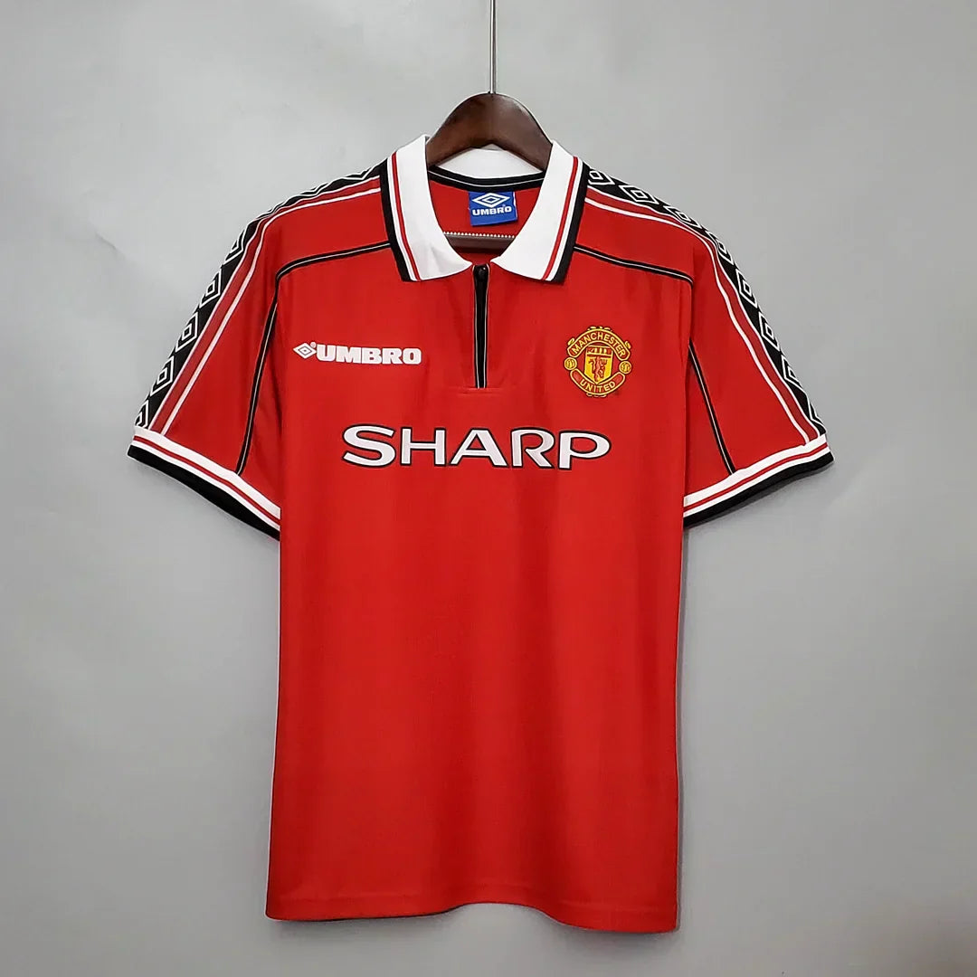 1998/1999 Retro Manchester United Home Football Shirt Football Jersey - front view