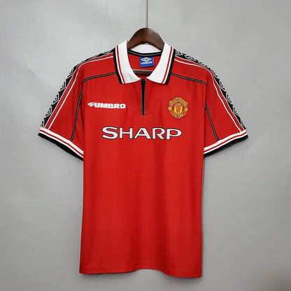 1998/1999 Retro Manchester United Home Football Shirt Football Jersey - front view