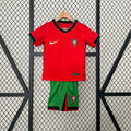 2024 Portugal Home Football Shirt Kids Size Football Jersey Retro - front view
