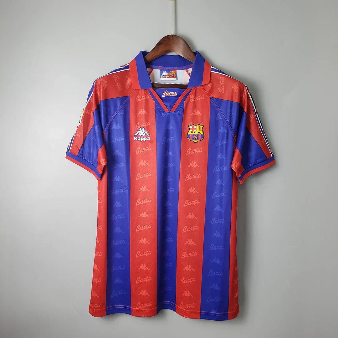 Retro Barcelona Football Shirt Home 1996/1997 Football Jersey - front view