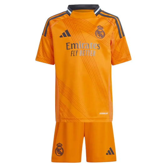 Soccer Kid's Real Madrid Away Jersey+Shorts 2024/25 Football Jersey Retro - front view