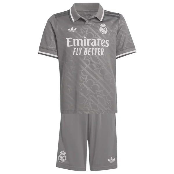 Soccer Kid's Real Madrid Third Jersey+Shorts 2024/25 Football Jersey Retro