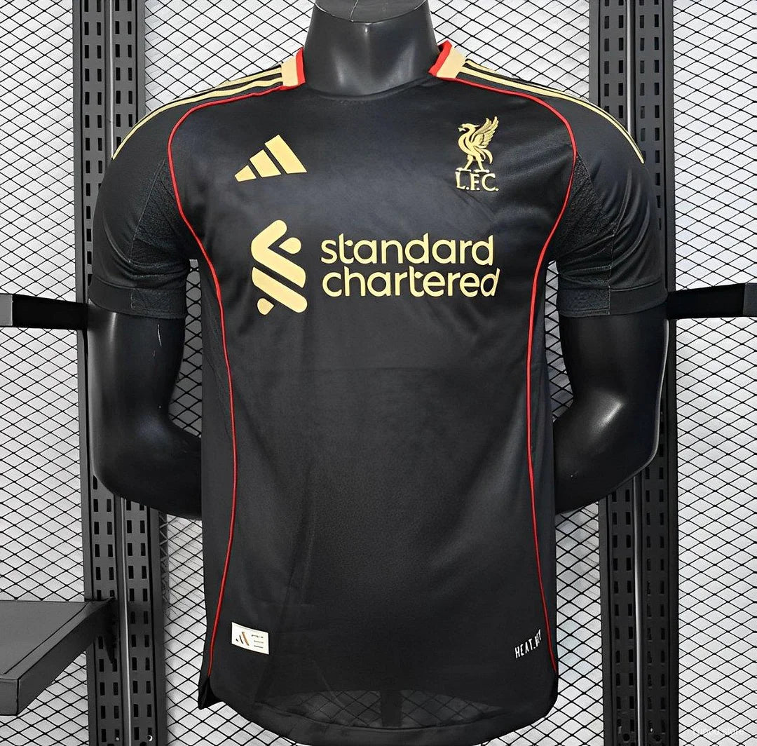 Player Version 2025-2026 Liverpool Third Black Jersey Football Jersey - front view