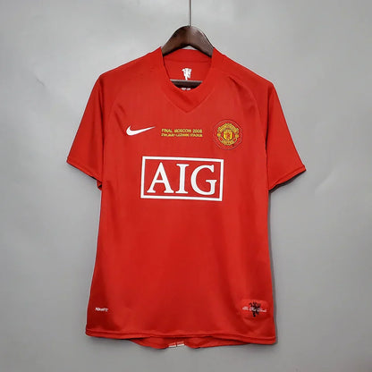 2007/2008 Retro Manchester United Home Champions League Edition Football Shirt Football Jersey - front view