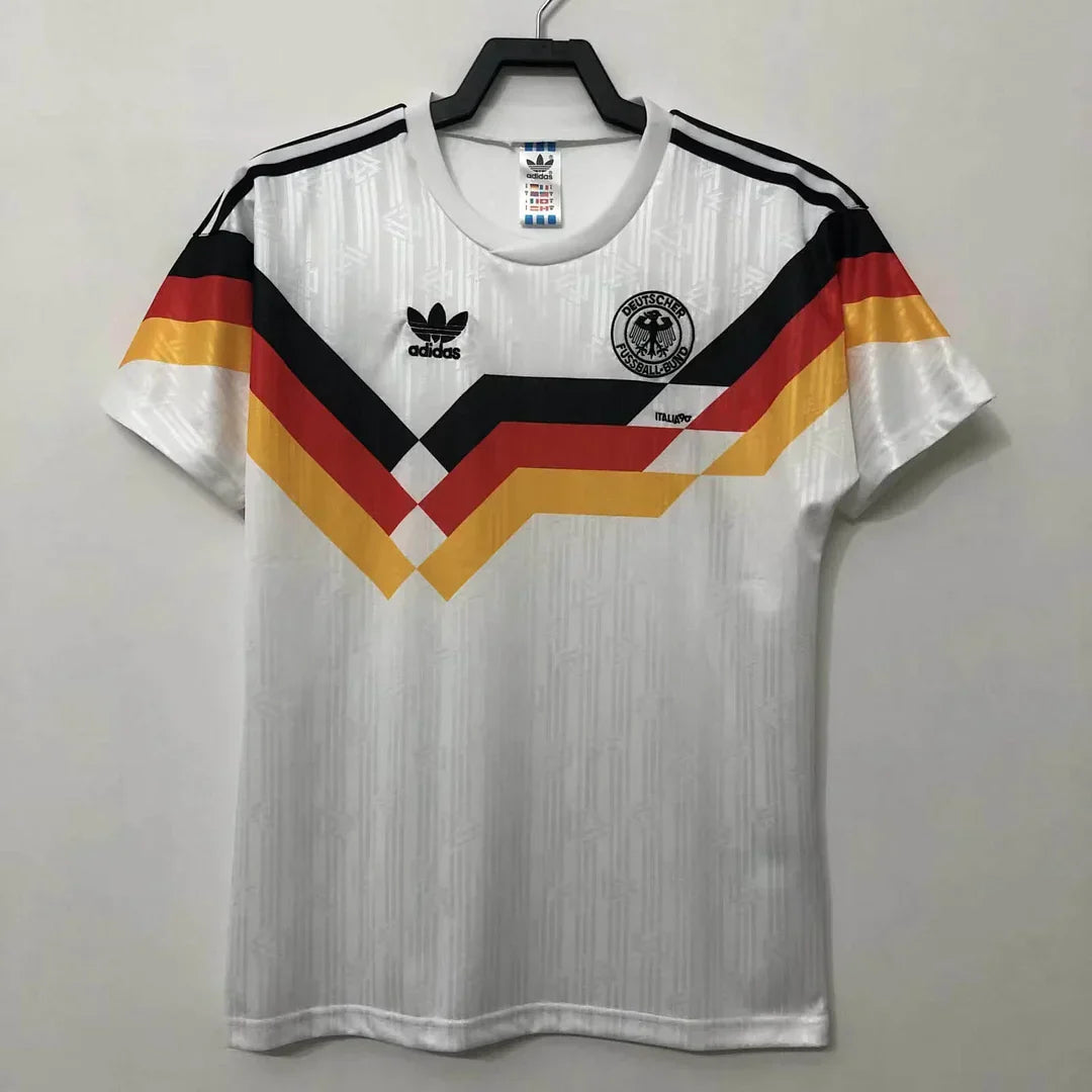 1990 Retro Germany Home Soccer Jersey Football Jersey - front view