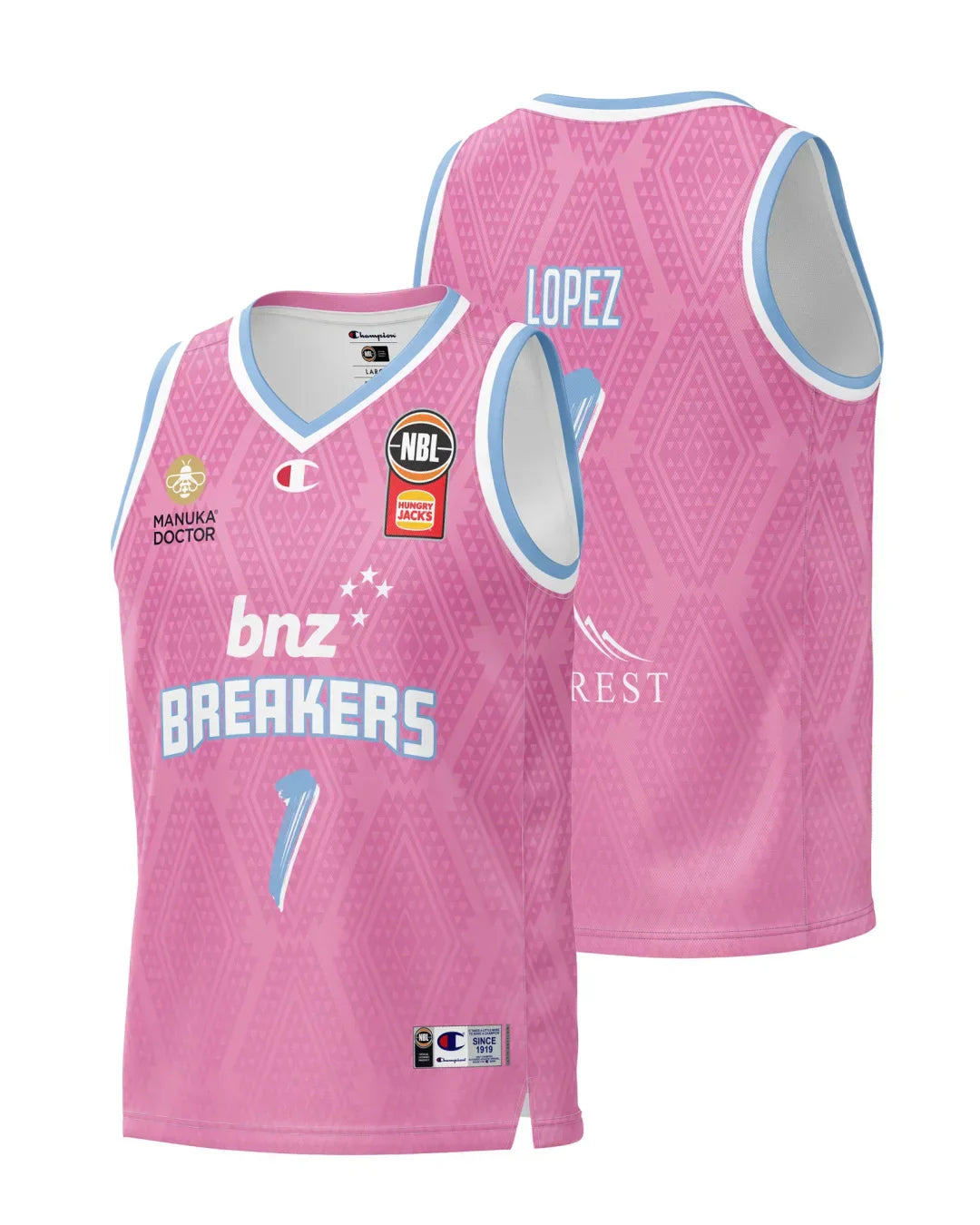 New Zealand Breakers 24/25 Primary Jersey - Karim Lopez Football Jersey - front view