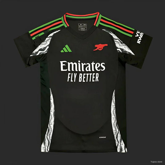 2024/2025 Arsenal Away Black Jersey Football Jersey Retro - front view
