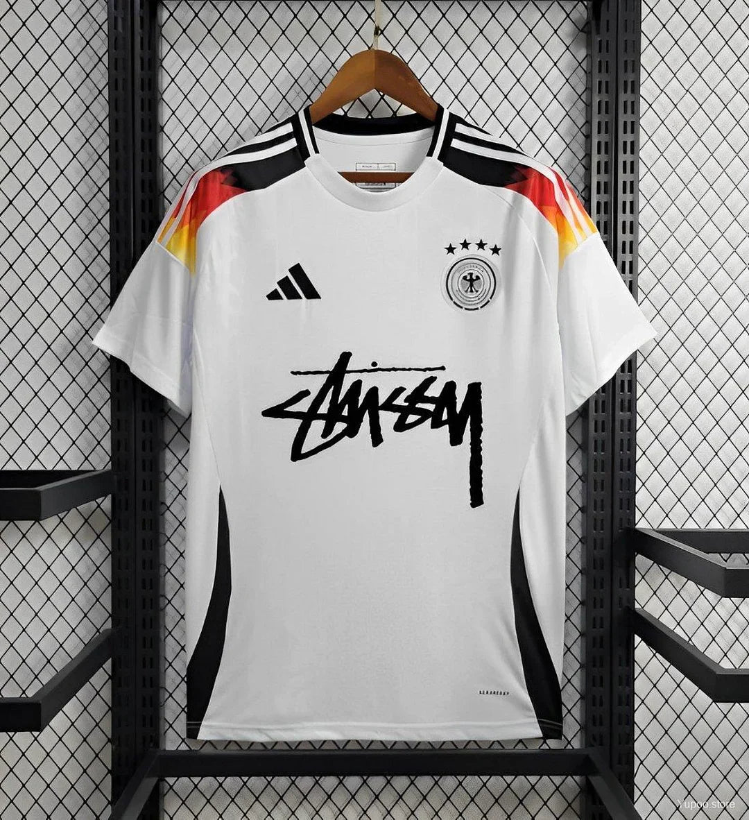 2024 Germany x Stussy Home Jersey Football Jersey Retro - front view