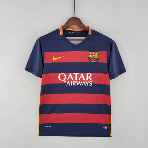 2015/2016 Retro Barcelona Football Shirt Home Football Jersey - front view