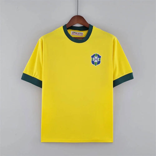 1970 Retro Brazil Home Soccer Jersey Football Jersey - front view