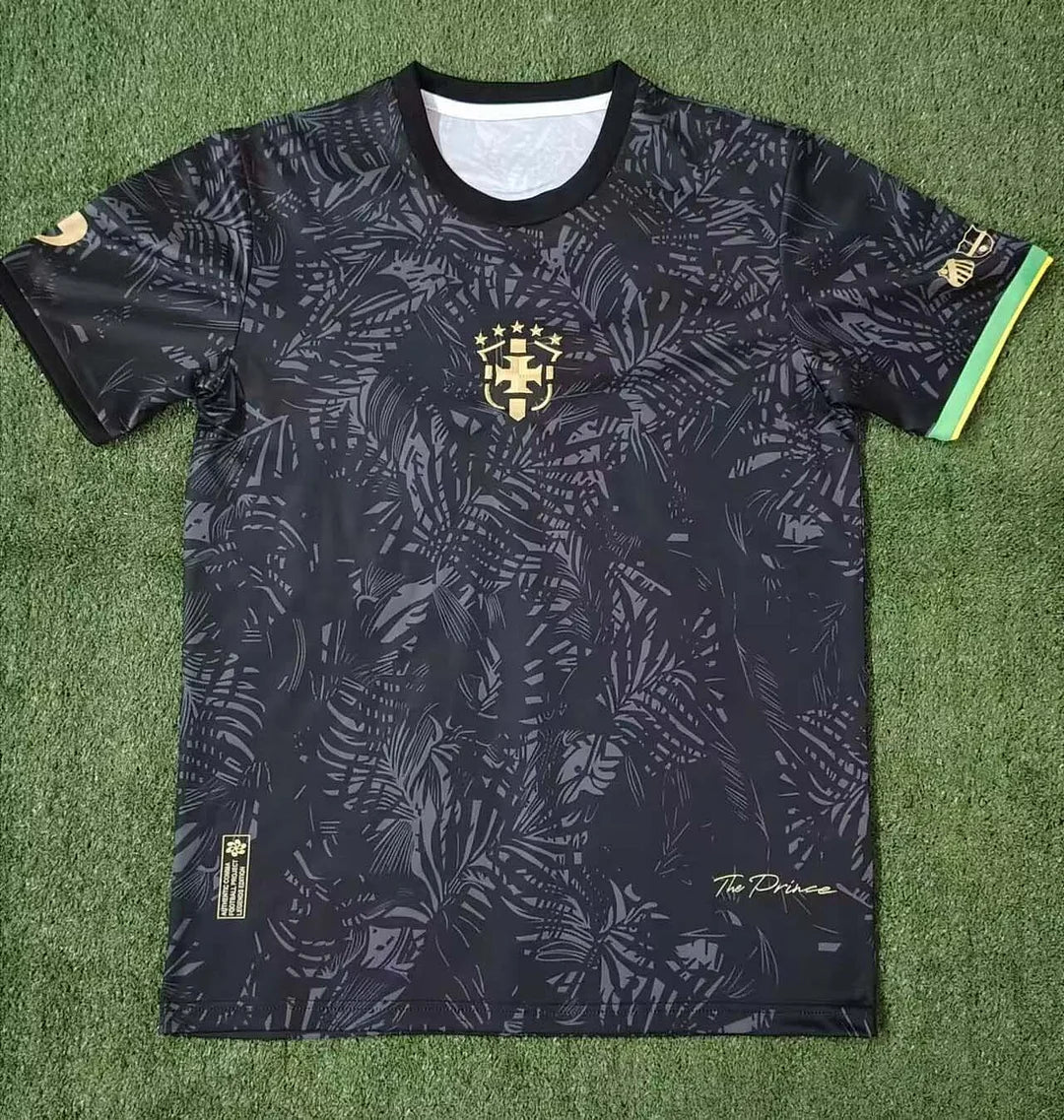 2023 Brazil Special Edition Black Football Shirt Football Jersey Retro - front view