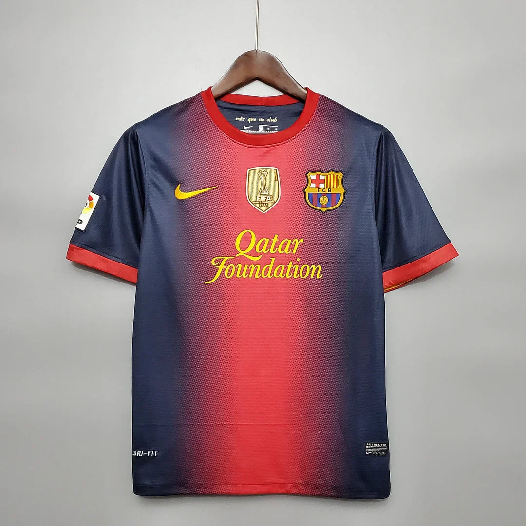 2012/2013 Retro Barcelona Home Football Shirt Football Jersey - front view