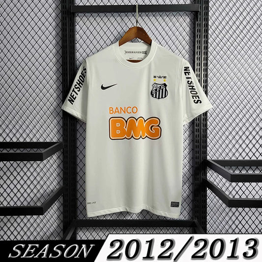 2012/13 Retro Santos Home Jersey With Neymar On Back #11 Football Jersey - front view