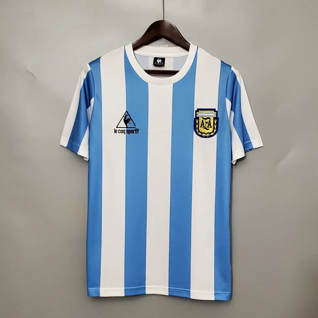 1986 Retro Argentina National Team Home Jersey Football Jersey - front view